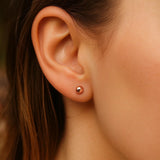 14k Rose Gold Ball Style Stud Earrings (3mm)