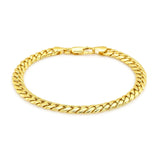 10k Yellow Gold Semi Solid Miami Cuban Bracelet (6.60 mm)