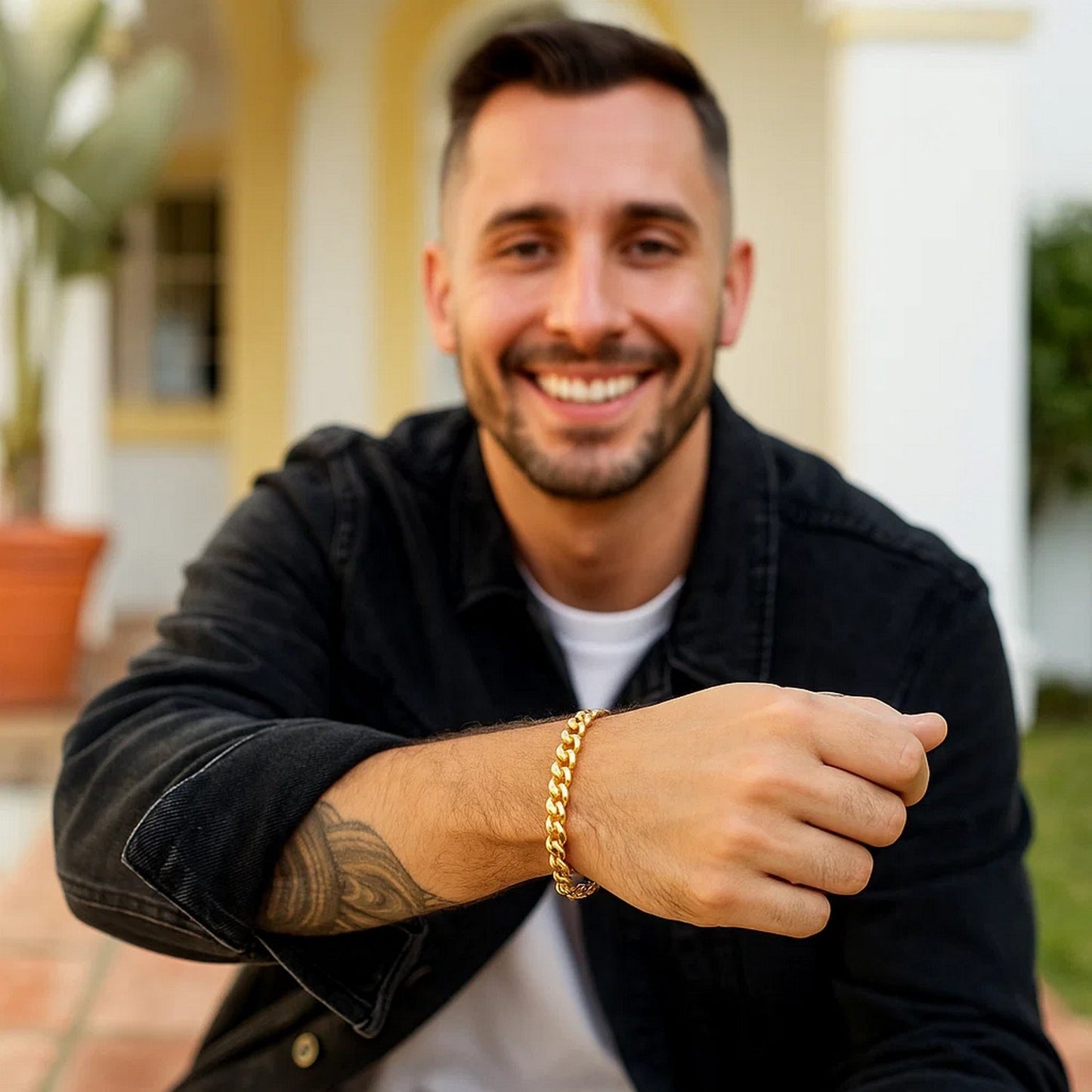 10k Yellow Gold Semi Solid Miami Cuban Bracelet (6.60 mm)