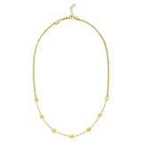 14K Yellow Gold Adjustable Heart Link Necklace