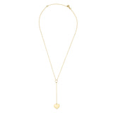 Lariat Heart Necklace in 10K Yellow Gold
