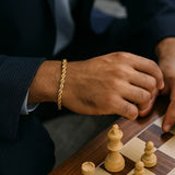 10k Yellow Gold Solid Diamond Cut Rope Bracelet (4.00 mm)