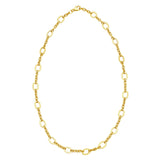 14K Yellow Gold Five and One Oval Link Chain Necklace