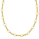 14K Yellow Gold Five and One Oval Link Chain Necklace