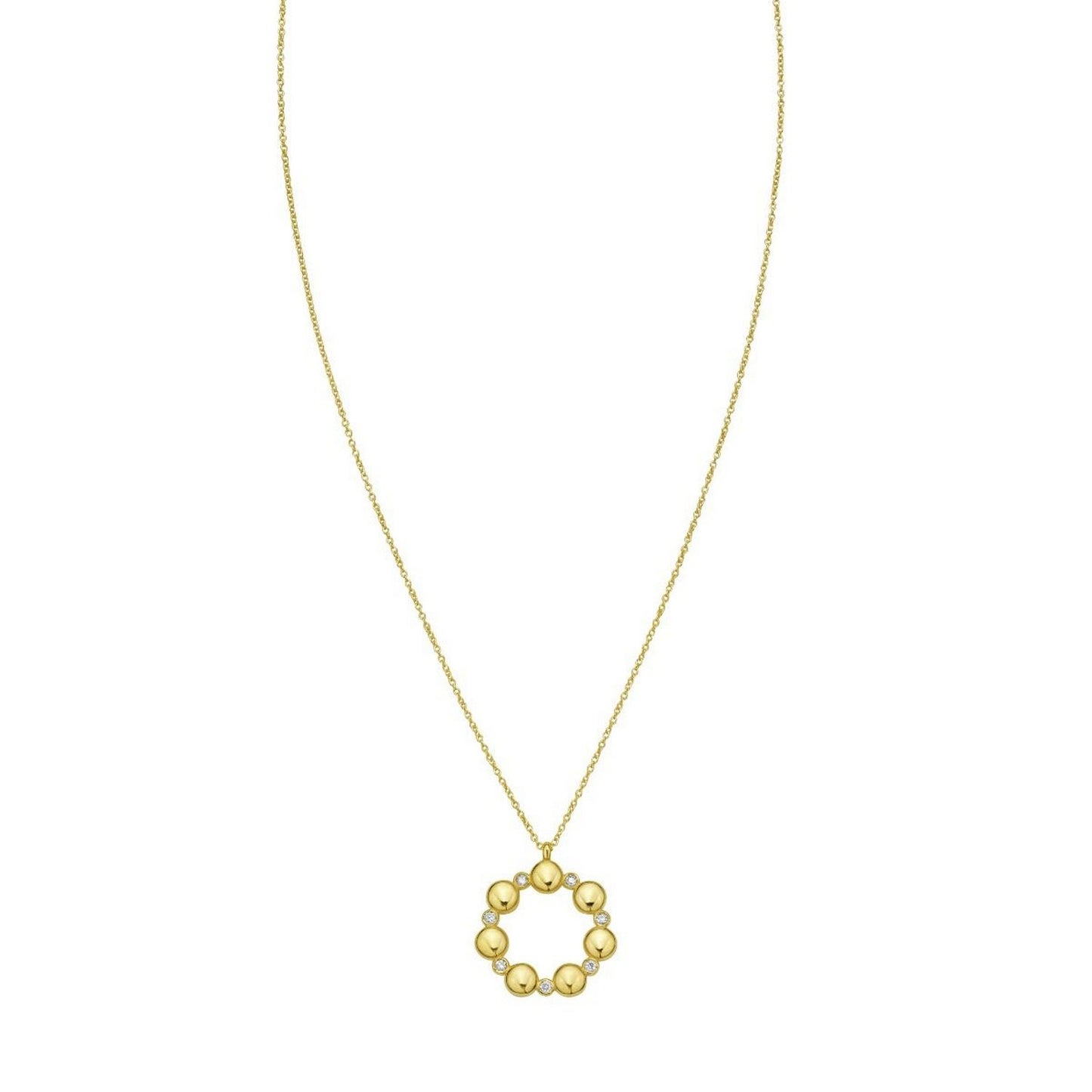 14K Yellow Gold Diamond Cut Cable Chain Necklace