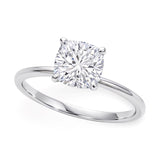 2 Carat Cushion Lab Grown IGI G/VS1 Diamond Solitaire Ring in 10K White Gold