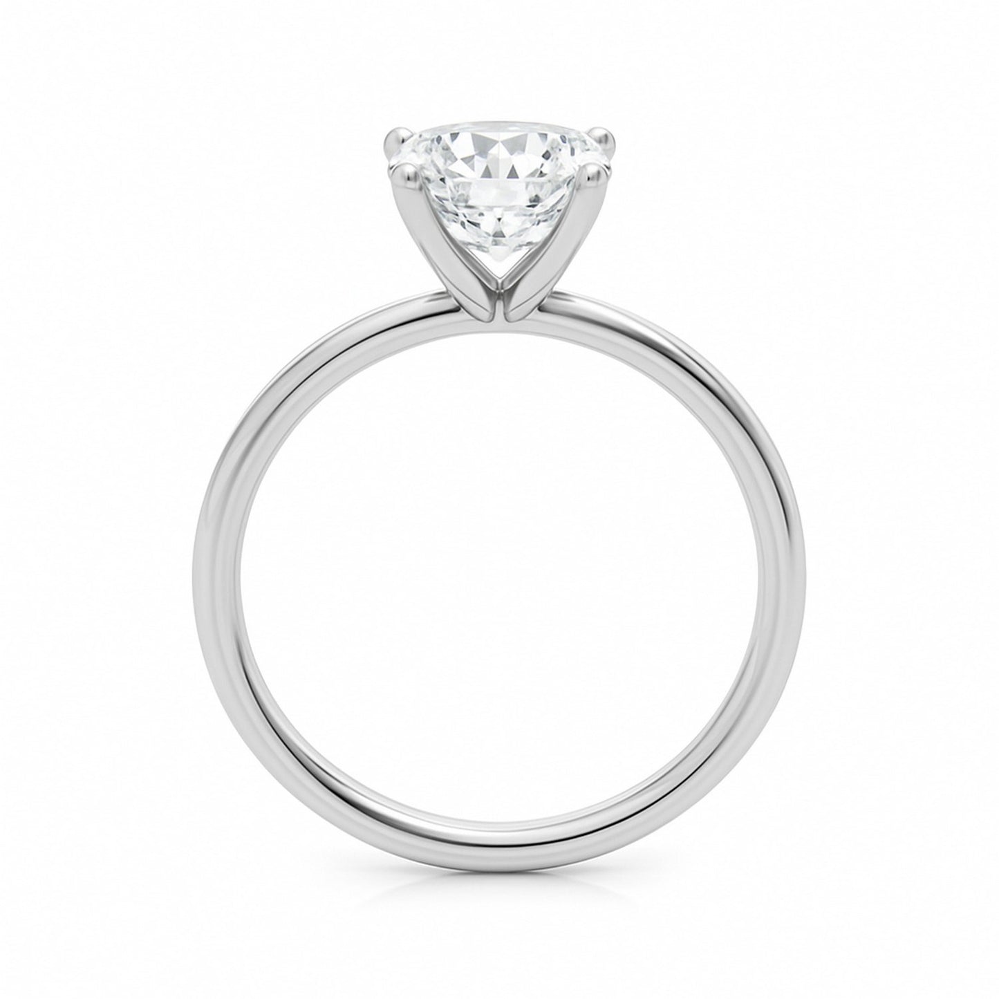 2 Carat Cushion Lab Grown IGI G/VS1 Diamond Solitaire Ring in 10K White Gold