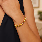 Polished 8mm Bead Bracelet in 14K Yellow Gold (8.00 mm)