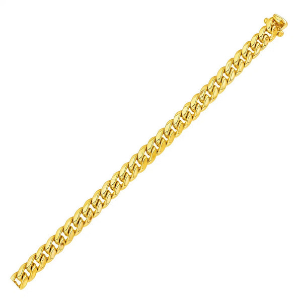10k Yellow Gold Semi Solid Miami Cuban Bracelet (6.10 mm)