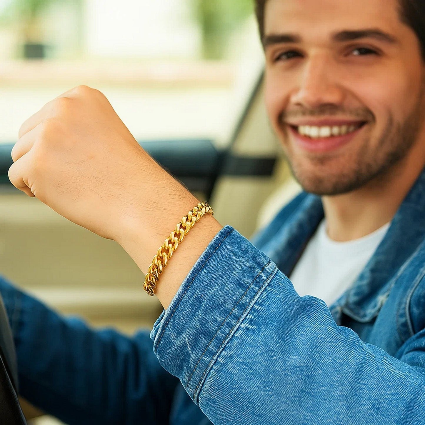 10k Yellow Gold Semi Solid Miami Cuban Bracelet (6.10 mm)