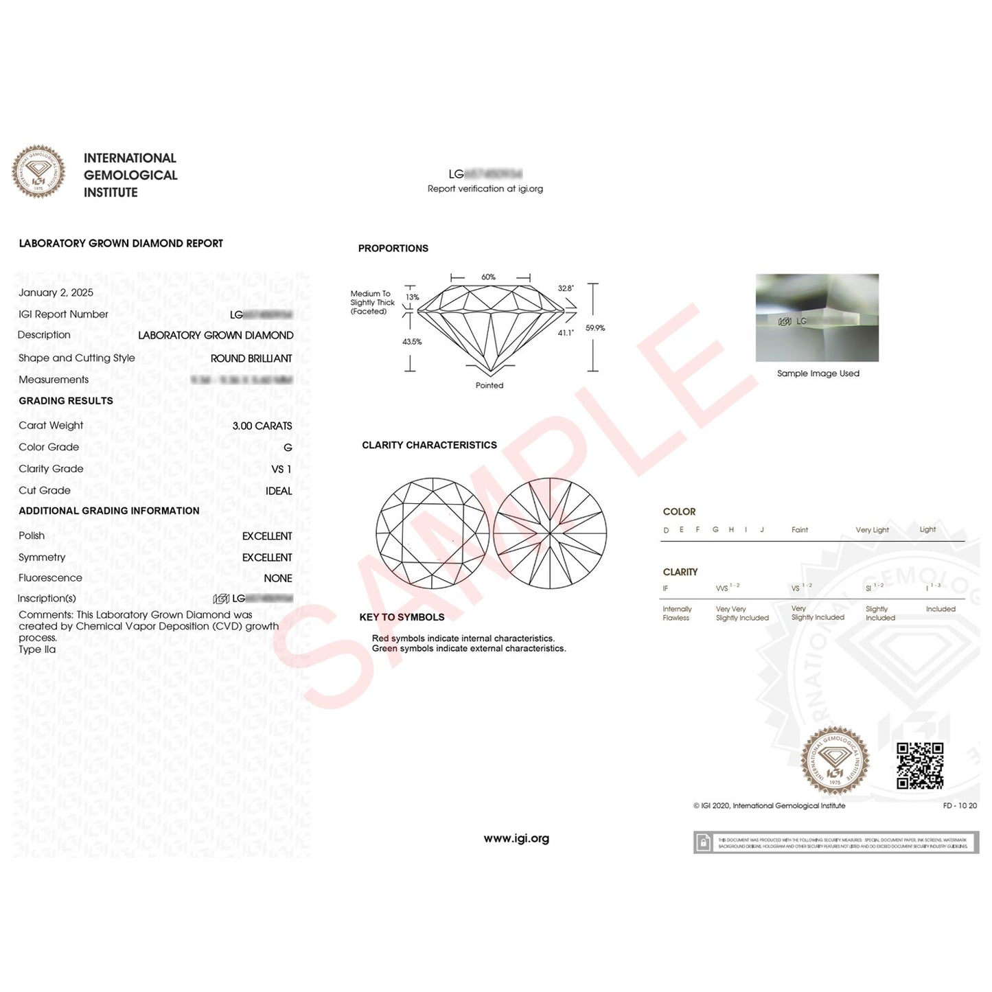 3 Carat Round Lab Grown IGI G/VS1 Diamond Solitaire Ring in 10K Yellow Gold