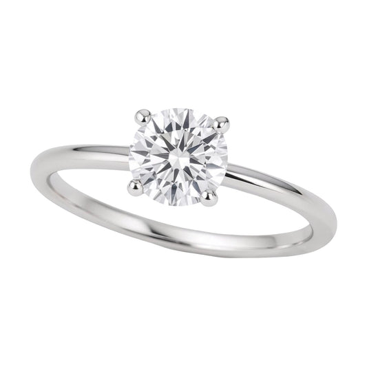 3/4 Carat Round Lab Grown IGI G/VS1 Diamond Solitaire Ring in 10K White Gold