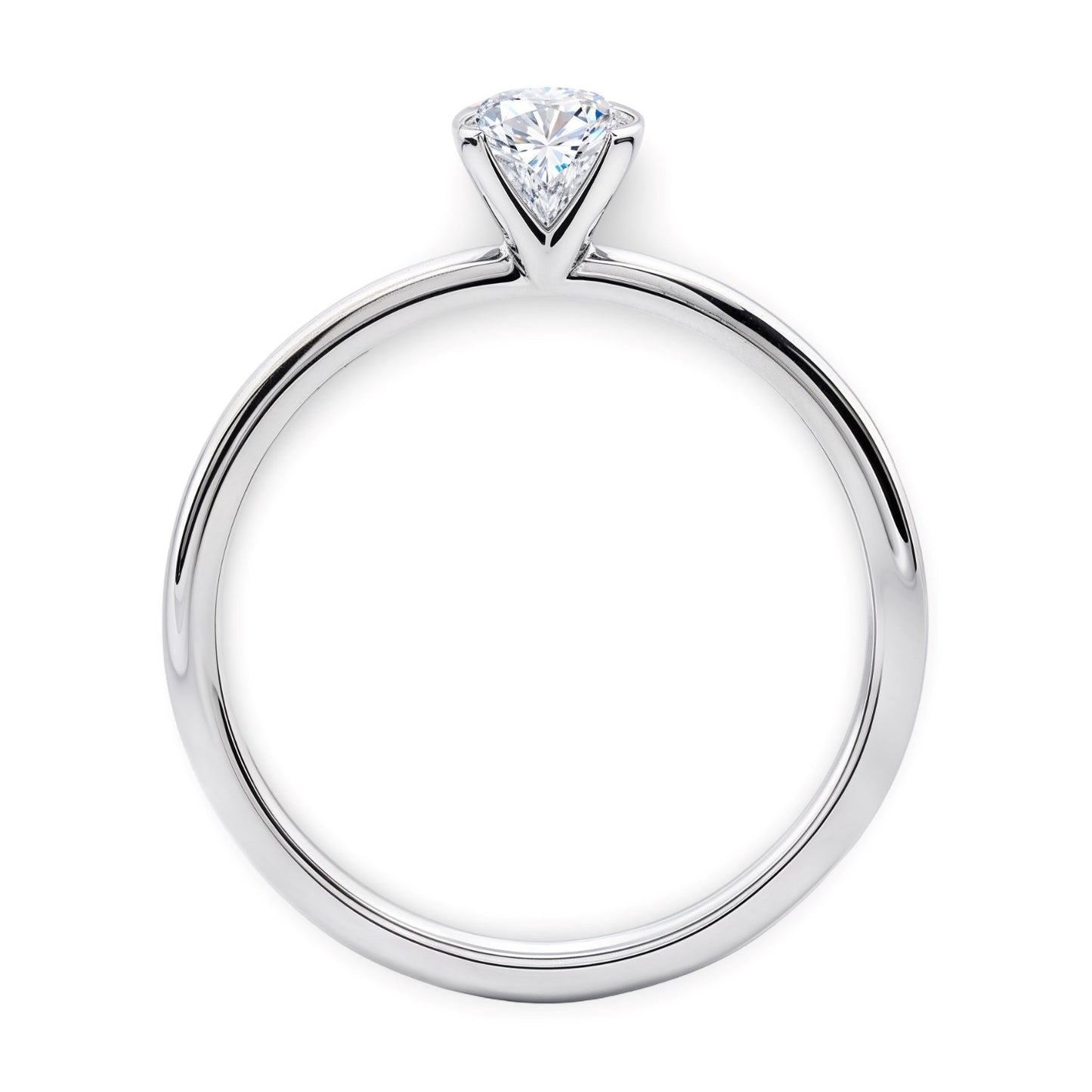 3/4 Carat Round Lab Grown IGI G/VS1 Diamond Solitaire Ring in 10K White Gold