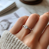 3/4 Carat Round Lab Grown IGI G/VS1 Diamond Solitaire Ring in 10K White Gold