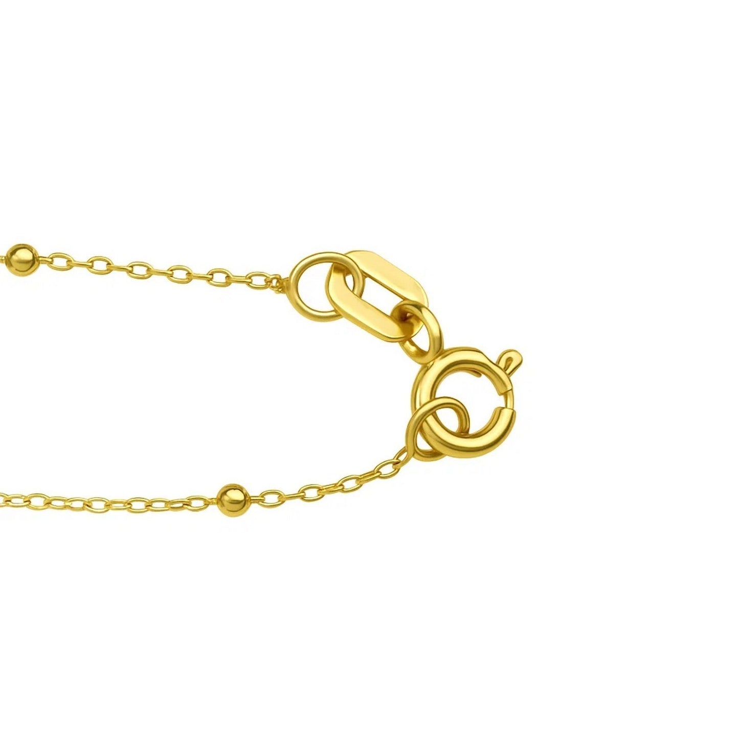 Malachite Geometric Rectangle Necklace in 14K Yellow Gold