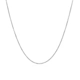 10k White Gold Cable Link Chain (0.50 mm)