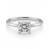 1 1/2 Carat Cushion Lab Grown IGI G/VS1 Diamond Solitaire Ring in 10K White Gold