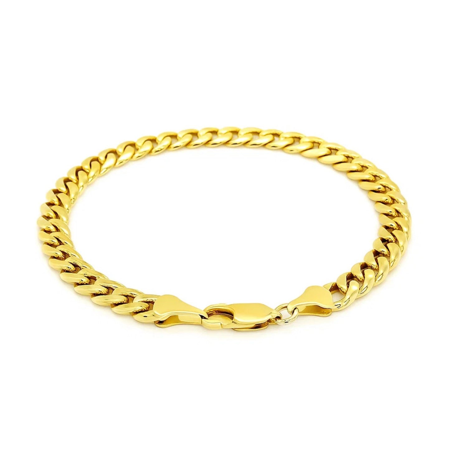 10k Yellow Gold Light Miami Cuban Bracelet (7.00 mm)