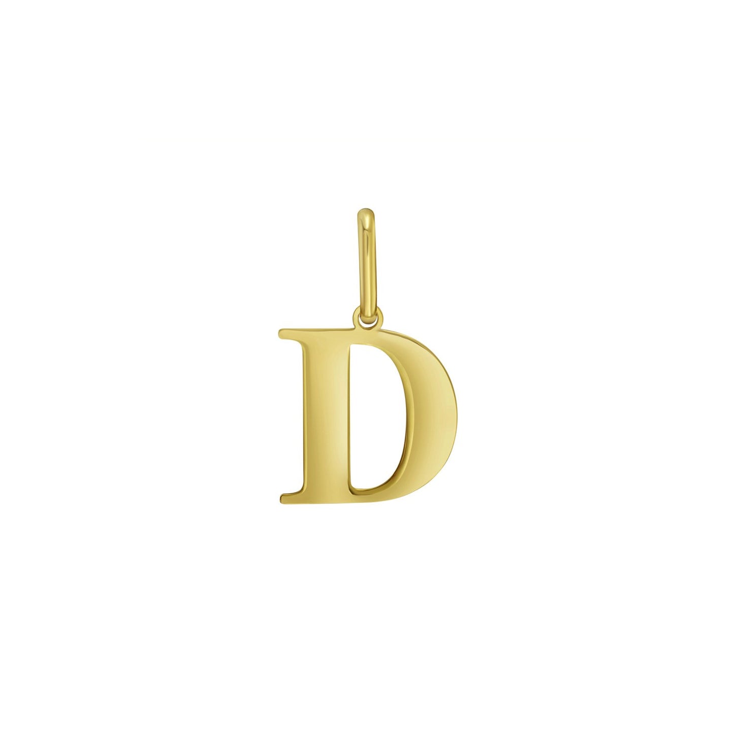 14K Yellow Gold Initial D Charm Pendant
