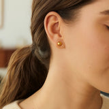 10k Yellow Gold Round Stud Earrings (6mm)