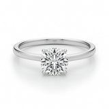 1 Carat Cushion Lab Grown IGI G/VS1 Diamond Solitaire Ring in 14K White Gold