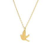 Dove Necklace in 14K Yellow Gold