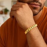 10k Yellow Gold Semi Solid Miami Cuban Bracelet (9.10 mm)