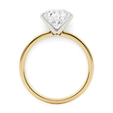 2 Carat Round Lab Grown IGI G/VS1 Diamond Solitaire Ring in 10K Yellow Gold