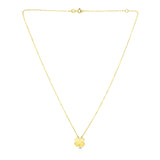 14K Yellow Gold Four Leaf Clover Necklace