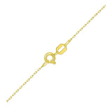 14K Yellow Gold Four Leaf Clover Necklace