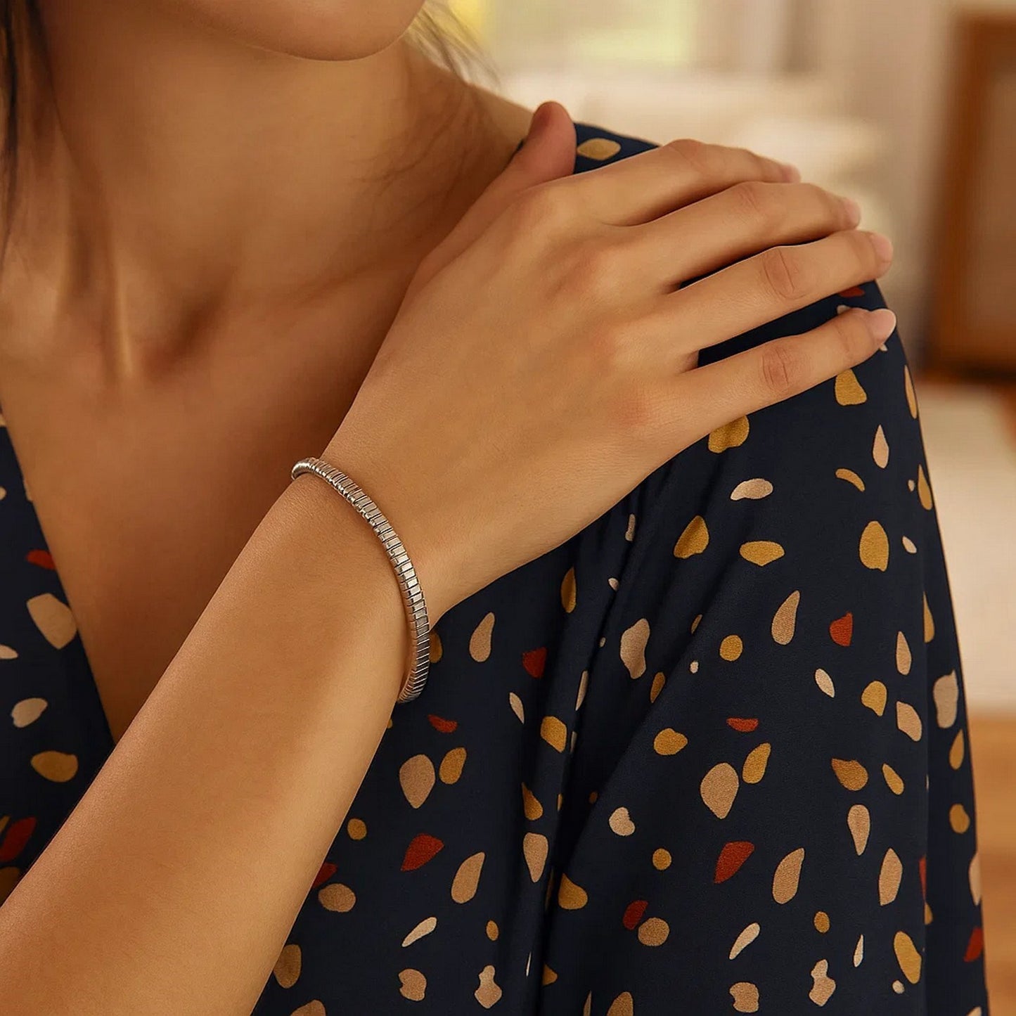 Sterling Silver Cubogas Chain Bracelet