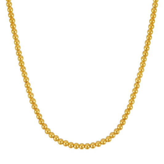 14k Yellow Gold Bead Chain Necklace(5mm)