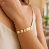 14k Yellow Gold High Polish Keyhole Clasp Bangle (6.00 mm)