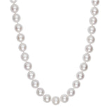 Pearl Necklace with Ball Clasp in 14K Yellow Gold