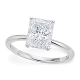 3 Carat Radiant Lab Grown IGI G/VS1 Diamond Solitaire Ring in 14K White Gold