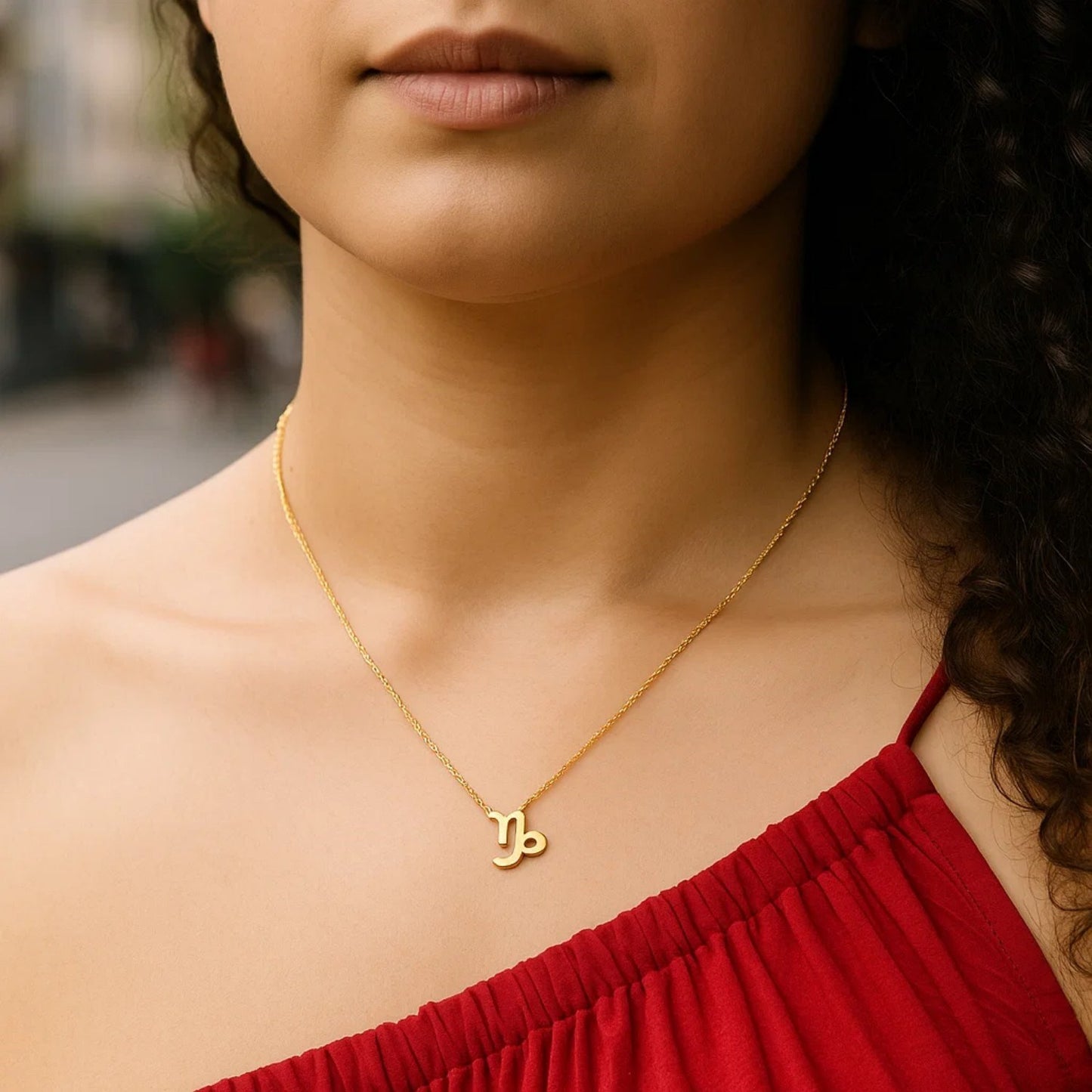 14K Yellow Gold Capricorn Necklace