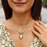 Le Serpent Curb Link Necklace in 14K Yellow Gold