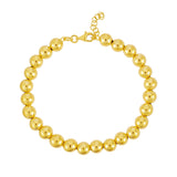 Polished 7mm Bead Bracelet in 14K Yellow Gold