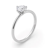1 Carat Round Lab Grown IGI G/VS1 Diamond Solitaire Ring in Sterling Silver