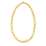 Large Flat Oval Link Necklace in 14K Yellow Gold (7.90 mm)