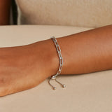Sterling Silver Paperclip Chain Adjustable Bracelet (3.80 mm)