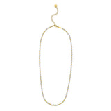 Pearl and Gold Alternating Bead Necklace in 14K Yellow Gold