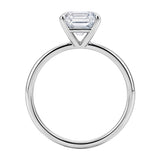 2 Carat Emerald Lab Grown IGI G/VS1 Diamond Solitaire Ring in 10K White Gold