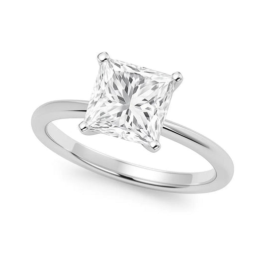 3 Carat Princess Lab Grown IGI G/VS1 Diamond Solitaire Ring in 14K White Gold
