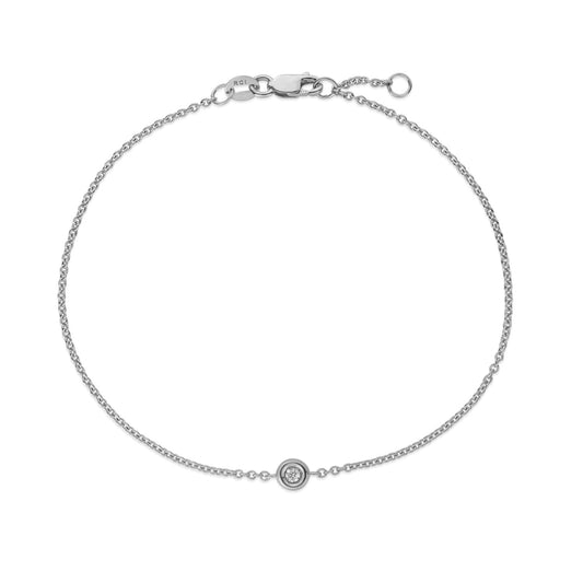 14K White Gold Solo Diamond Bracelet