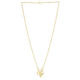 Drop Necklace with Lucky Charms in 14K Yellow Gold