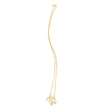 Drop Necklace with Lucky Charms in 14K Yellow Gold