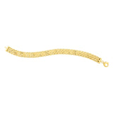 Panther Link Medium Bracelet in 14K Yellow Gold (9.60 mm)
