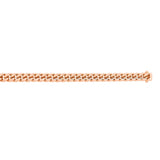 14k Rose Gold Classic Miami Cuban Solid Bracelet (6.10 mm)