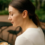 10k Yellow Gold Snuggable Hoop Earrings